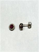 Orecchini Oxygène Donna Kate in Oro bianco Rubino 8004649R10